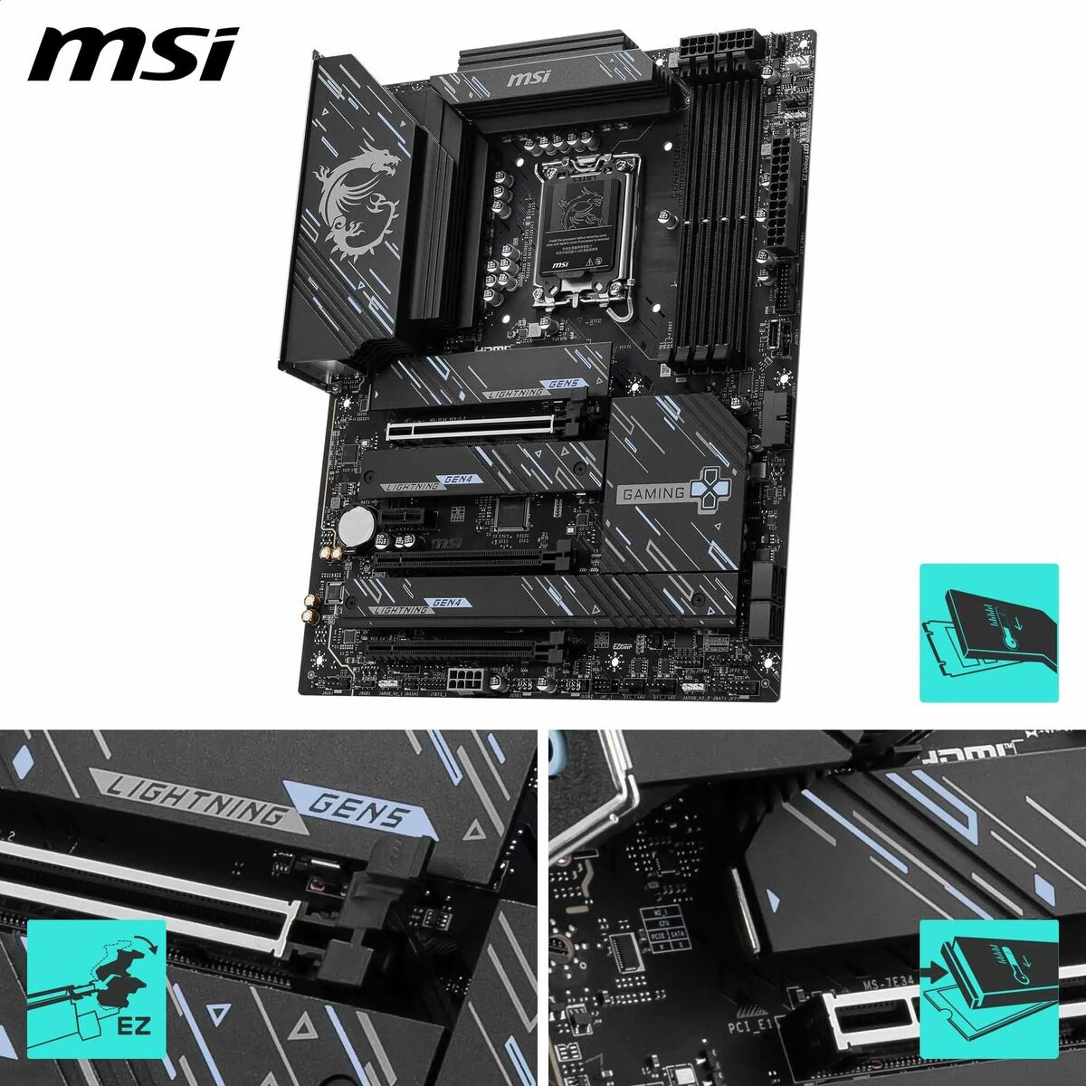 Mātesplate MSI Z890 GAMING PLUS WIFI Melns